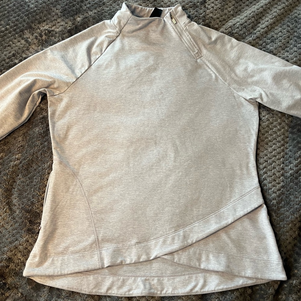 Mondetta Heather Blue/Gray Pullover with Asymmetrical Zip